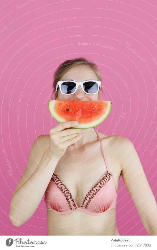#A# Summer Smile 1 Mensch ästhetisch Sommer Sommerurlaub sommerlich Sommerfest Sommerferien Sommertag Melonen Wassermelone lachen graphisch