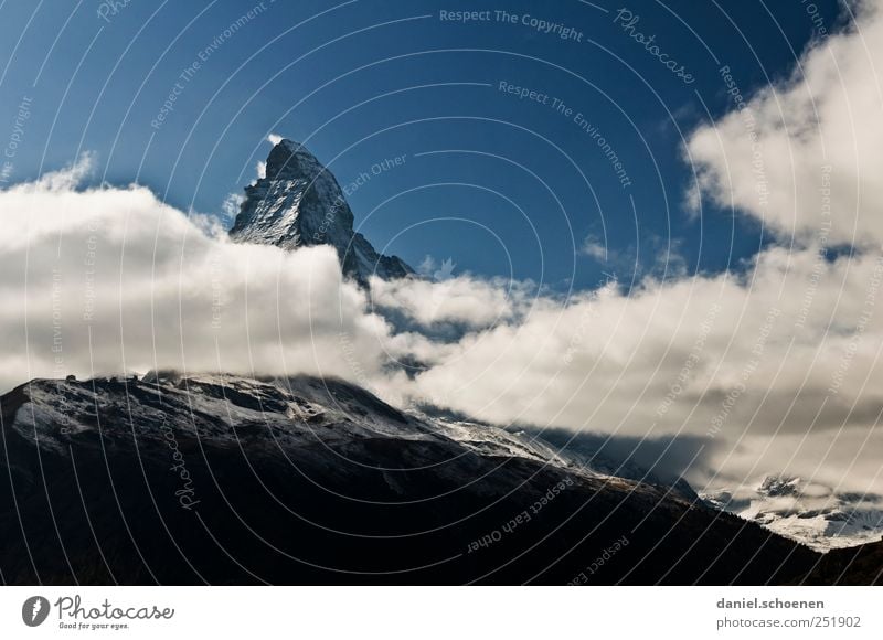 Matterhorn !! Ferien & Urlaub & Reisen Berge u. Gebirge wandern Natur Landschaft Himmel Wolken Alpen Gipfel Schneebedeckte Gipfel Schweiz Zermatt