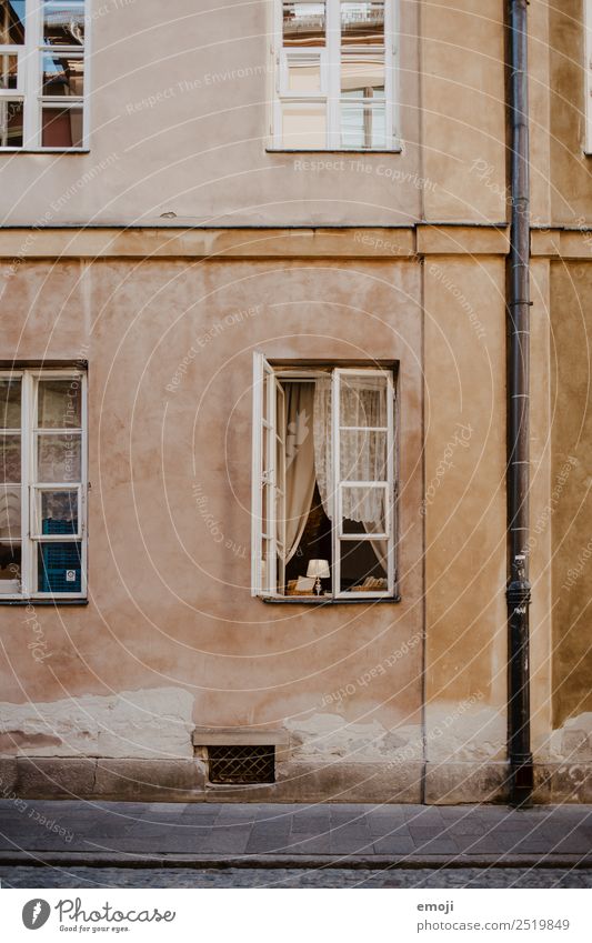 Warschau V Dorf Stadt Hauptstadt Haus Einfamilienhaus Mauer Wand Fassade alt Warszaw Pastellton Altstadt Farbfoto mehrfarbig Außenaufnahme Menschenleer Tag
