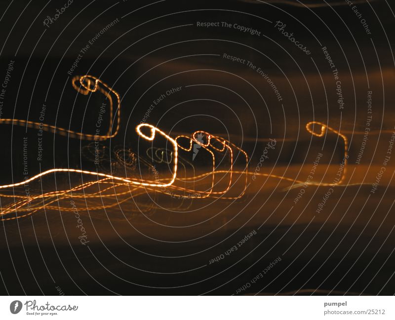glühwurm - airshow Langzeitbelichtung dunkel Nacht glühen Kreis Licht Tanzen