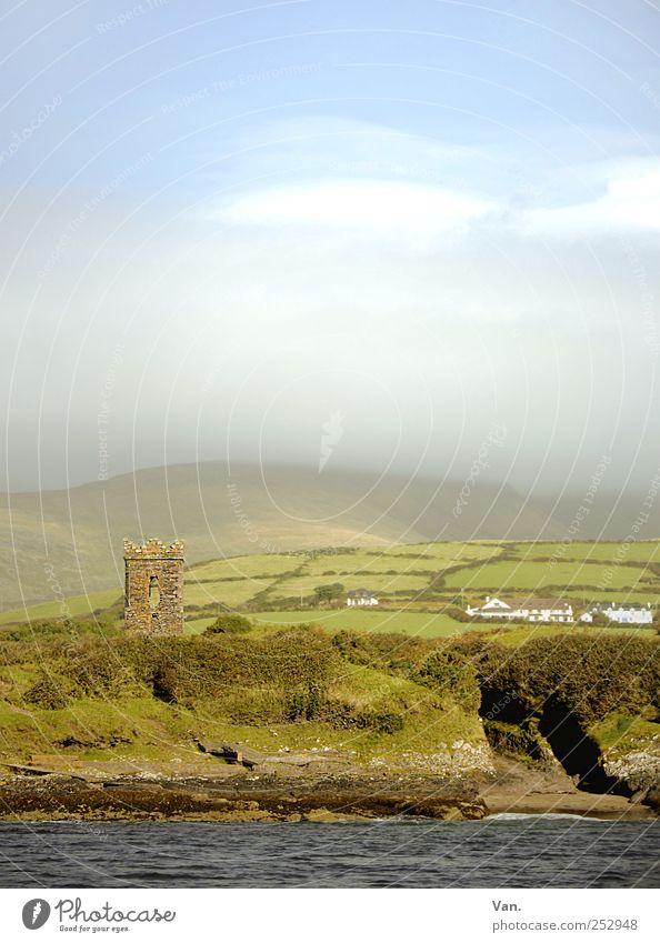 World in my Eyes Ferien & Urlaub & Reisen Natur Landschaft Luft Wasser Himmel Wolken Schönes Wetter Nebel Gras Sträucher Hügel Felsen Küste Meer Republik Irland