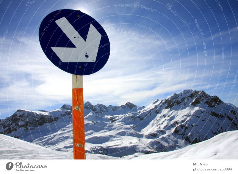 schifoan Skifahren Skipiste Umwelt Natur Landschaft Himmel Winter Klima Schönes Wetter Schnee Alpen Berge u. Gebirge Gipfel Schneebedeckte Gipfel Gletscher