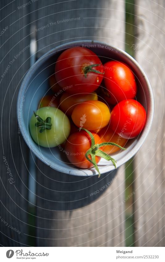 Rotmond Lebensmittel Gemüse Salat Salatbeilage Ernährung Bioprodukte Vegetarische Ernährung Slowfood kaufen rot Tomate Sommer Ernte reif Farbfoto