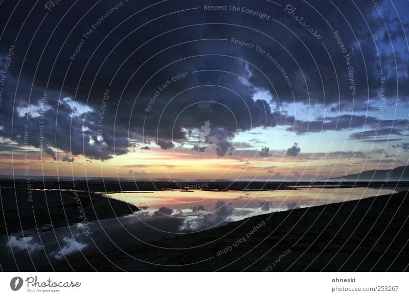 Los Lances Umwelt Wasser Himmel Wolken Horizont Sonne Sonnenaufgang Sonnenuntergang Küste Strand Meer Atlantik Lagune Tarifa Romantik Ferien & Urlaub & Reisen
