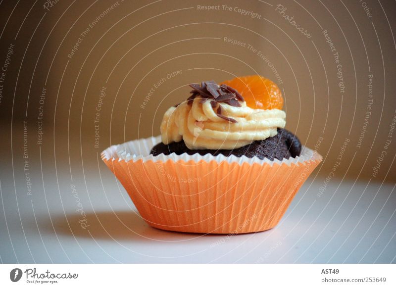 Backwerk Orange Kuchen Dessert Süßwaren Muffin cupcake Ernährung Feste & Feiern Erntedankfest Halloween Geburtstag frisch trendy schön modern saftig süß Sahne