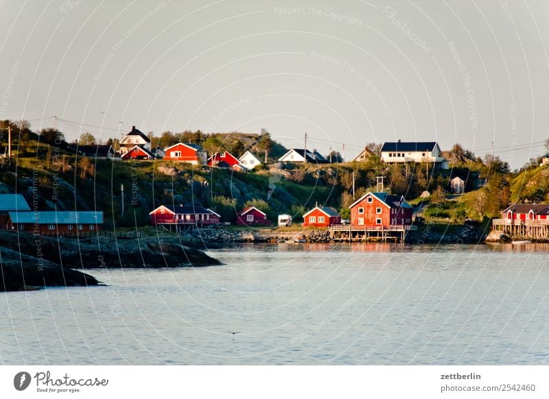 Ansichtskarte von Å Lofoten Polarmeer Europa Felsen Ferien & Urlaub & Reisen Dorf Fischereiwirtschaft Hafen Himmel Himmel (Jenseits) Horizont Insel Landschaft