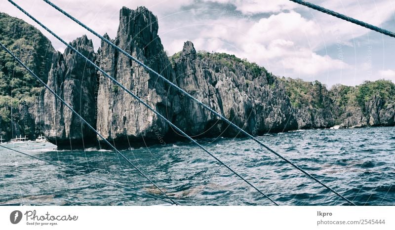 paradiesische Bucht und tropische Lagune exotisch schön Erholung Ferien & Urlaub & Reisen Tourismus Abenteuer Sommer Strand Meer Insel Tapete Natur Landschaft