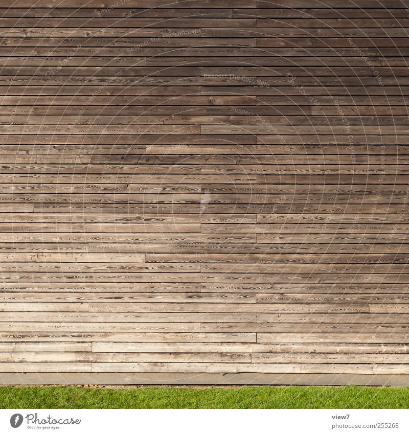 Holz vor der Hütte Haus Bauwerk Gebäude Architektur Mauer Wand Fassade Linie Streifen ästhetisch authentisch einfach frisch modern braun Beginn Design Ordnung