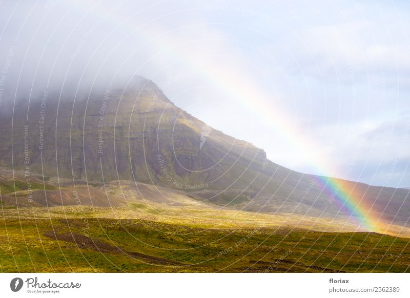 Regenbogen auf Island IV / IV Umwelt Natur Landschaft Urelemente Luft Wasser Klima Schönes Wetter Berge u. Gebirge Europa leuchten ästhetisch außergewöhnlich