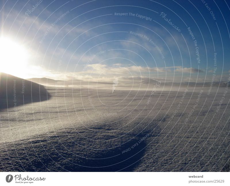 Schneelandschaft 1330 Winter Skitour Gegenlicht Norwegen Süd-Norwegen Hardangervidda Berge u. Gebirge Wintertouren Ferien & Urlaub & Reisen