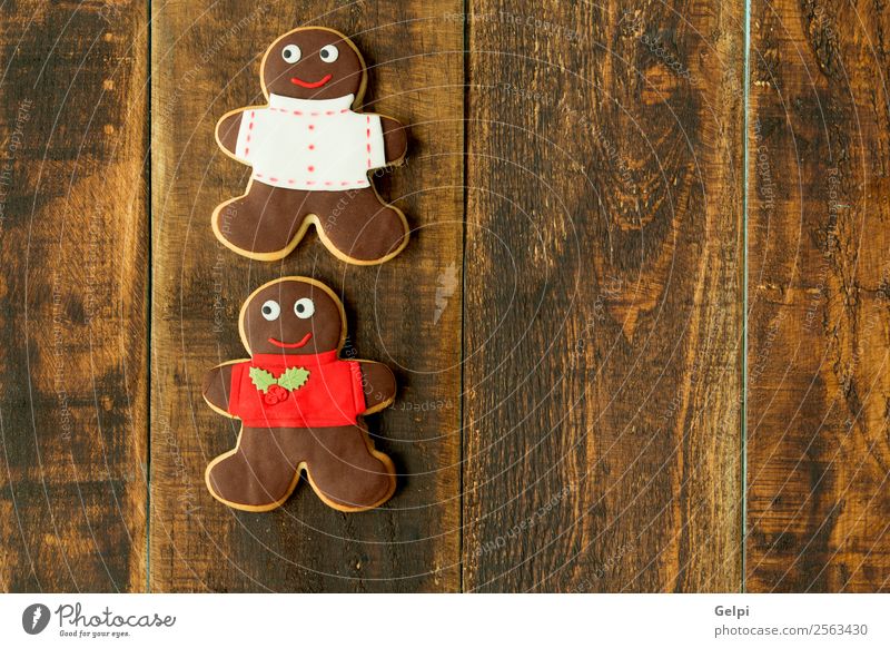 Leckere Weihnachtskekse Dessert Kräuter & Gewürze Winter Dekoration & Verzierung Tisch Feste & Feiern Weihnachten & Advent Puppe Holz Ornament lecker braun rot