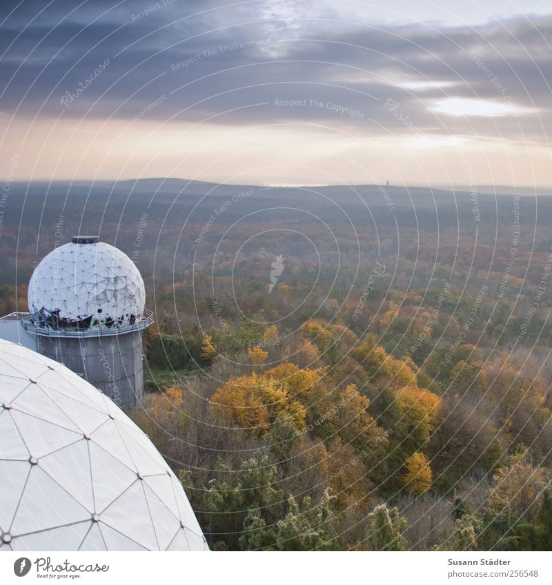 home. Natur Landschaft Wolken Sonne Herbst Baum Wald Mauer Wand Teufelsberg Berlin Geschicklichkeit nsa mehrfarbig herbstlich hören Radarstation
