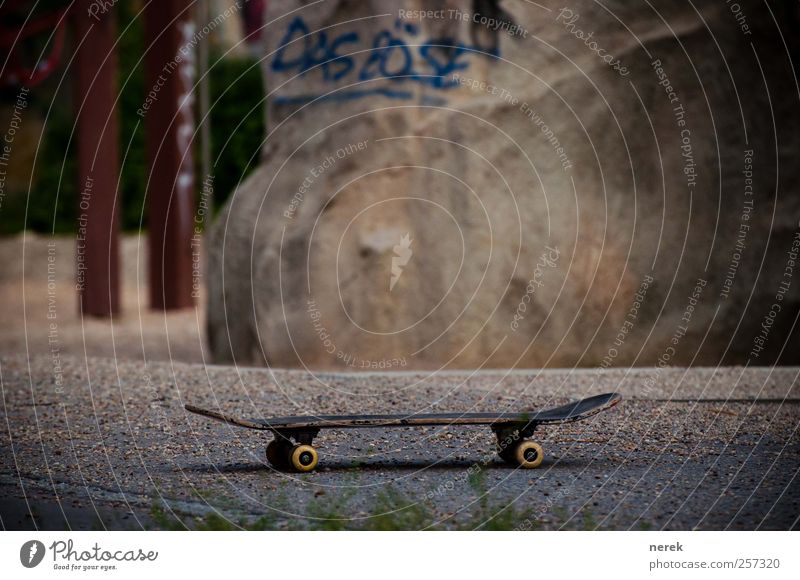 Das Böse Lifestyle Design Freude Skateboard Skateboarding Funsport Graffiti Spielplatz Erholung Spielen bedrohlich trendy braun grau rot Angst gefährlich