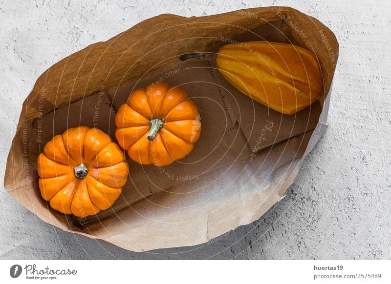 Halloween Dekoration Hintergrund Lebensmittel Gemüse Dekoration & Verzierung Feste & Feiern Herbst Ornament oben Originalität orange Angst Kürbis