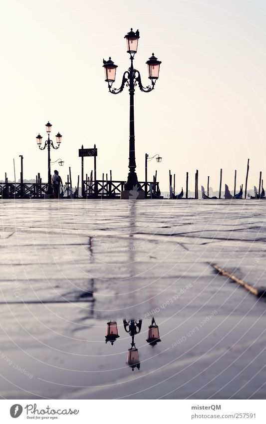 Venecian Perspective III Kunst ästhetisch Venedig Veneto Laterne Laternenpfahl Italien Städtereise Hafenstadt Ferien & Urlaub & Reisen Urlaubsstimmung