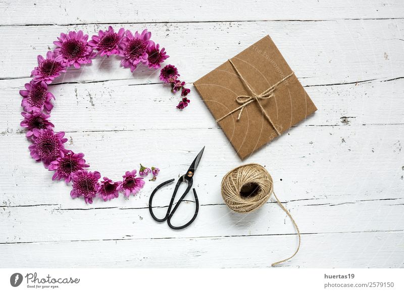 Geschenkbox mit Schnur kaufen elegant Stil Feste & Feiern Valentinstag Geburtstag Schere Seil Blume Paket Liebe frisch natürlich oben violett Überraschung