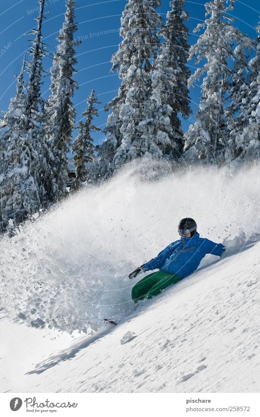 Winter Wunderland Freizeit & Hobby Schnee Winterurlaub Berge u. Gebirge Wintersport Skipiste genießen Sport sportlich außergewöhnlich Coolness blau Glück