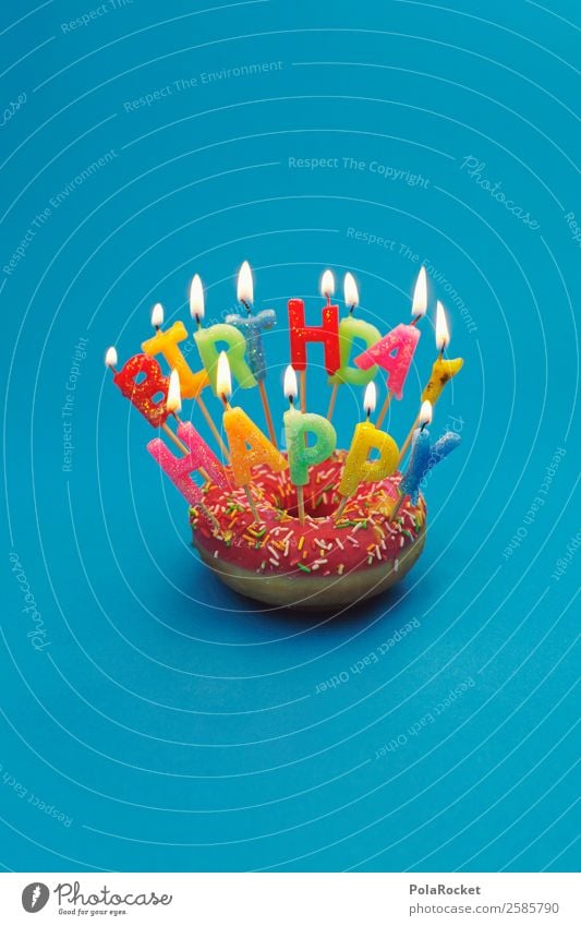 #A# Happy Birthday Donut Kunst ästhetisch Geburtstag Geburtstagstorte Geburtstagsgeschenk Geburtstagswunsch Glückwünsche Jubiläum Feste & Feiern Kerze