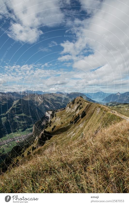 Aussicht ins Muotathal Umwelt Natur Landschaft Sommer Schönes Wetter Alpen Berge u. Gebirge natürlich blau grün Tourismus Schweiz Hoch-Ybrig Vierwaldstätter See
