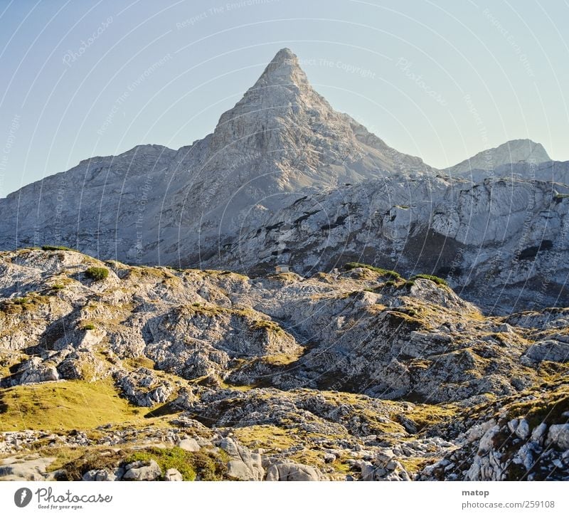 Magic Mountain Ferien & Urlaub & Reisen Berge u. Gebirge Klettern Bergsteigen Natur Landschaft Himmel Wolkenloser Himmel Klimawandel Schönes Wetter Felsen Alpen