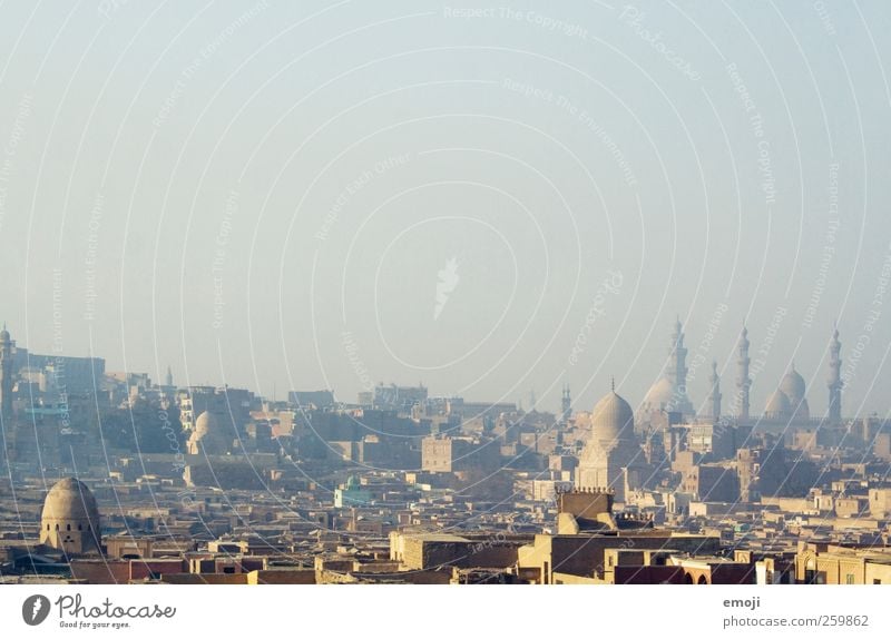 Kairo [Smog] Himmel Wolkenloser Himmel Stadt Hauptstadt Stadtzentrum Skyline Haus Moschee Turm Farbfoto Außenaufnahme Luftaufnahme Menschenleer