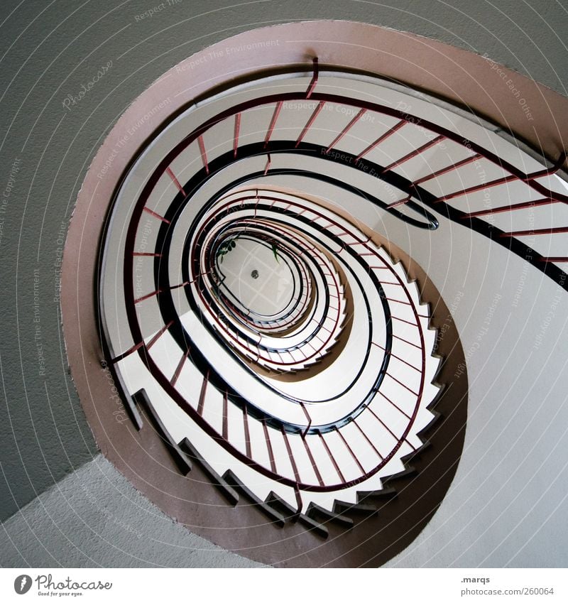 Helix Architektur Innenarchitektur Treppe ästhetisch Wege & Pfade aufsteigen Karriere Spirale Treppengeländer Treppenhaus Wendeltreppe Farbfoto Innenaufnahme