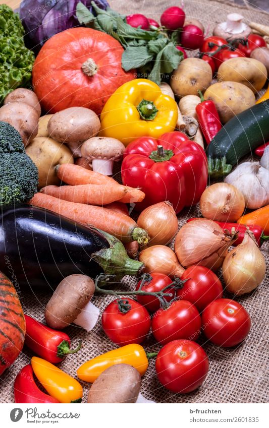 Gemüsevielfalt Lebensmittel Salat Salatbeilage Bioprodukte Vegetarische Ernährung Gesunde Ernährung Keller wählen kaufen genießen frisch Gesundheit mehrfarbig