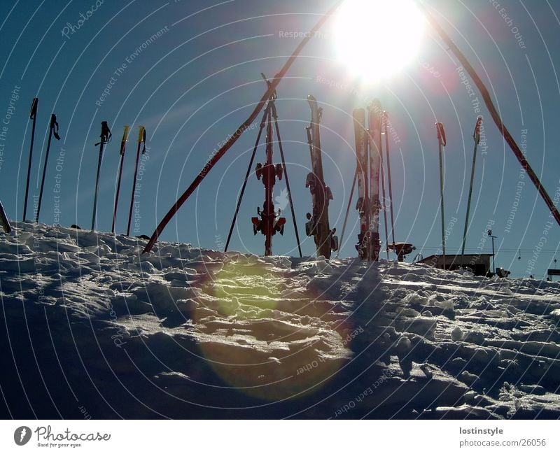 skifun Winter Sport Skifahren Schnee Sonne Himmel