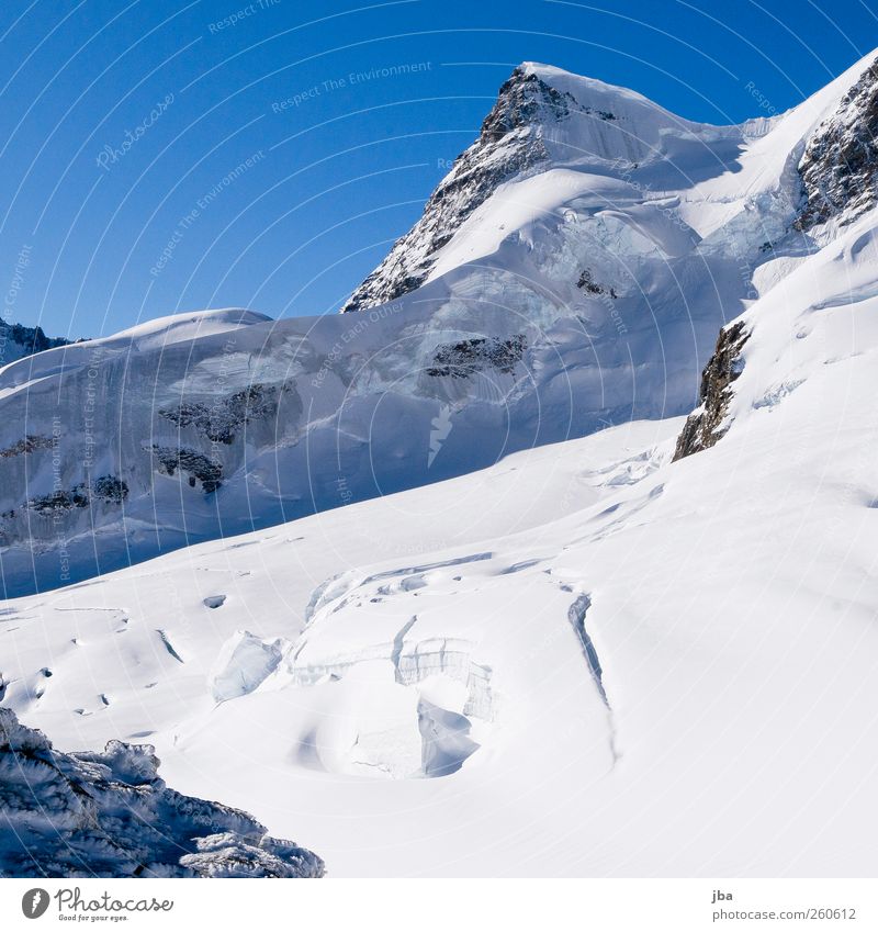 Hochgebirge ruhig Ausflug Abenteuer Freiheit Expedition Sonne Winter Schnee Winterurlaub Berge u. Gebirge Klettern Bergsteigen Natur Schönes Wetter Felsen Alpen