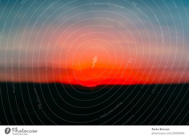 Verschwommenes Rot Sonnenuntergang Himmel Bokeh Design Ferien & Urlaub & Reisen Sommer Tapete Umwelt Natur Landschaft Wolken Horizont Sonnenaufgang Sonnenlicht