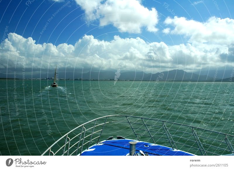 Segeln nach Cairns Ferien & Urlaub & Reisen Tourismus Kreuzfahrt Meer Wasser Wolken Küste Verkehr Passagierschiff Jacht Segelboot Wasserfahrzeug Australien