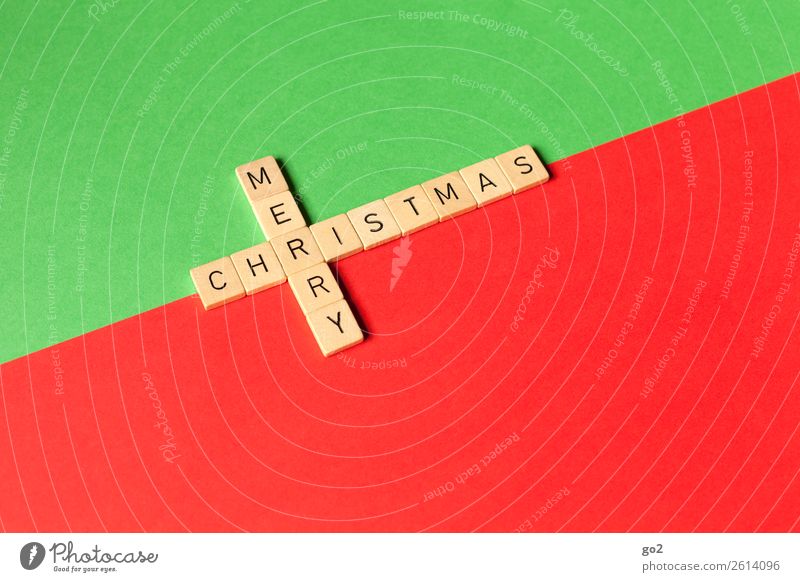 Merry Christmas Spielen Brettspiel Weihnachten & Advent Dekoration & Verzierung Holz Zeichen Schriftzeichen ästhetisch einzigartig grün rot Gefühle Glück