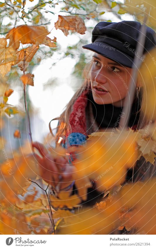 #A# HerbstBlick 1 Mensch ästhetisch Herbstlaub herbstlich Herbstfärbung Herbstbeginn Herbstwald Herbstwetter Herbstwind Blatt Frau entdecken Farbfoto
