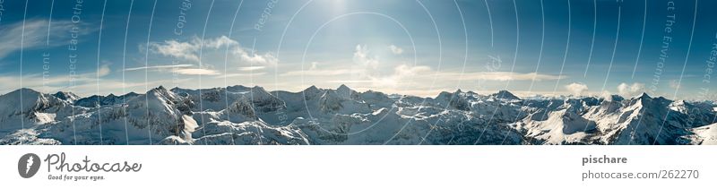 Paradies Winter-Edition Natur Landschaft Schönes Wetter Schnee Alpen Berge u. Gebirge Schneebedeckte Gipfel ästhetisch außergewöhnlich gigantisch blau Freiheit