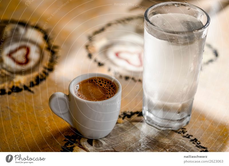 Mokka Frühstück Kaffeetrinken Getränk Erfrischungsgetränk Heißgetränk Espresso Wasser Tasse Becher Lifestyle Ferien & Urlaub & Reisen Ausflug Sommer Restaurant