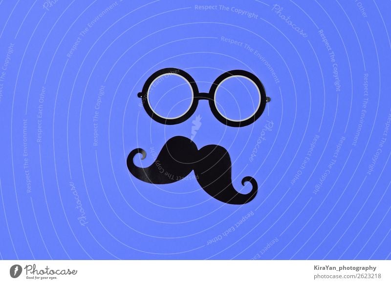 November ist Prostatakrebs Bewusstsein Monat Gesicht Gesundheitswesen Behandlung maskulin Mann Erwachsene Brille Oberlippenbart blau Schutz Hoffnung Krebs