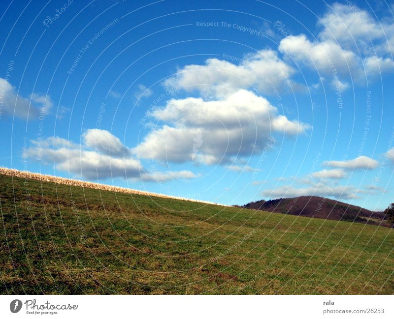 wenn der Himmel die Erde berührt Wolken Feld Hügel Luft Wiese Weide Landschaft Natur