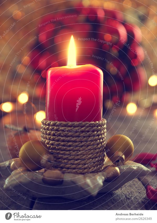 Kerze mit Weihnachtsdekoration Winter Dekoration & Verzierung Musik Weihnachten & Advent Tradition Hintergrundbild ball band bauble baubles beautiful bright