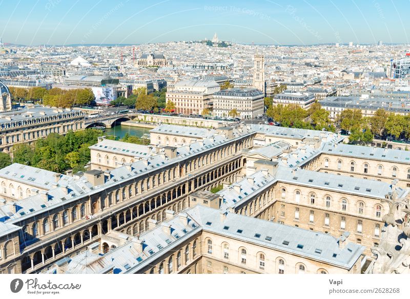Pariser Stadtlandschaft mit Luftbildarchitektur schön Ferien & Urlaub & Reisen Tourismus Sightseeing Städtereise Sommerurlaub Architektur Landschaft Himmel