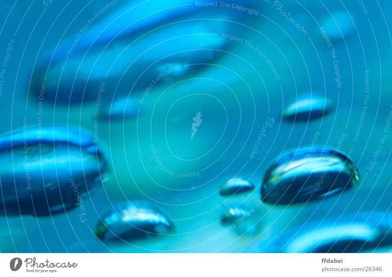 Wassertropfen kalt feucht Flüssigkeit blau Strukturen & Formen Natur Makroaufnahme