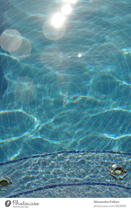 Sommer, now! Wellness Leben harmonisch Erholung ruhig Kur Spa blau Wasser Farbfoto Außenaufnahme Menschenleer Tag Licht Reflexion & Spiegelung Lichterscheinung