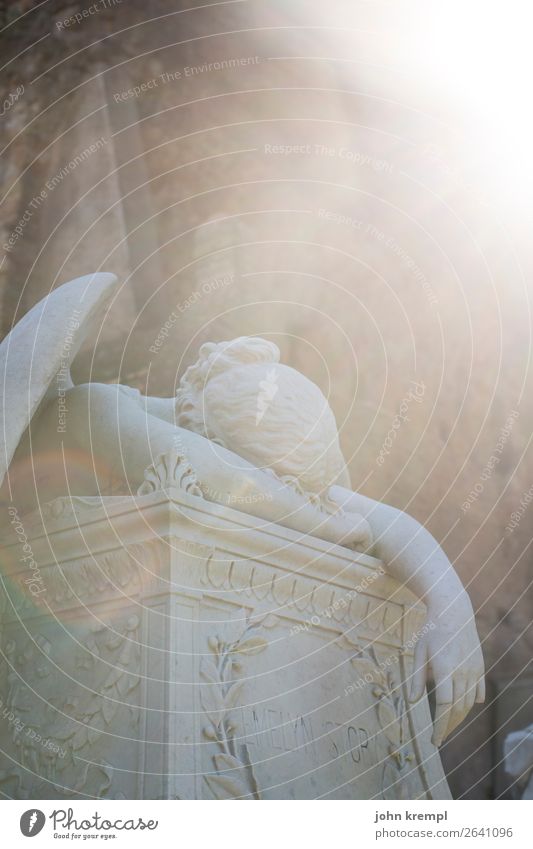 666 - Gefallener Engel Skulptur Rom Italien Hauptstadt Friedhof historisch Romantik Mitgefühl Traurigkeit Trauer Tod Protestantischer Friedhof