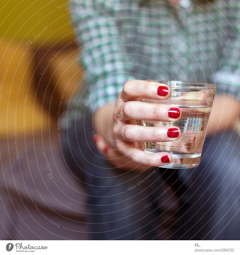 glas Fasten Getränk Erfrischungsgetränk Trinkwasser Mensch feminin Junge Frau Jugendliche Erwachsene Arme Hand Finger 1 18-30 Jahre Gesundheit lecker rot Durst