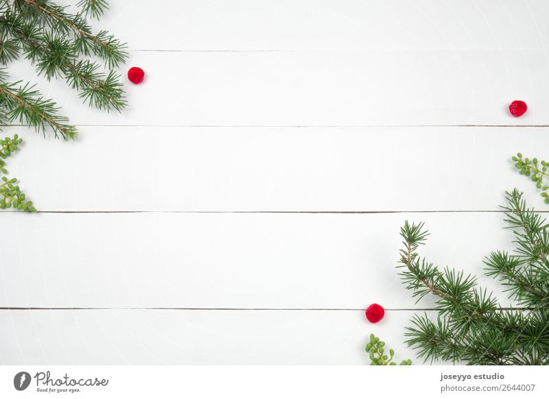 Kreatives Weihnachtslayout. Design Glück Winter Schnee Dekoration & Verzierung Feste & Feiern Handwerk einfach oben grün rot weiß Kreativität Hintergrund