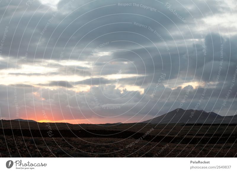 #AS# Good Morning Sun Umwelt Natur Klima Klimawandel schlechtes Wetter ästhetisch Sonnenaufgang Fuerteventura mystisch Wolken Landschaft Farbfoto