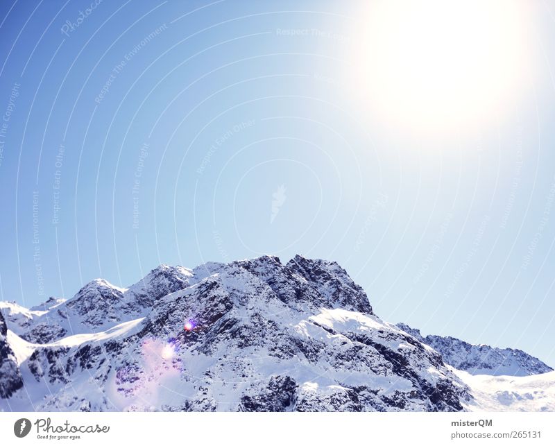oben scheint's die Sonne. Umwelt Natur Landschaft Urelemente ästhetisch Schneelandschaft Schneedecke Schneewehe Berge u. Gebirge Österreich Winterurlaub