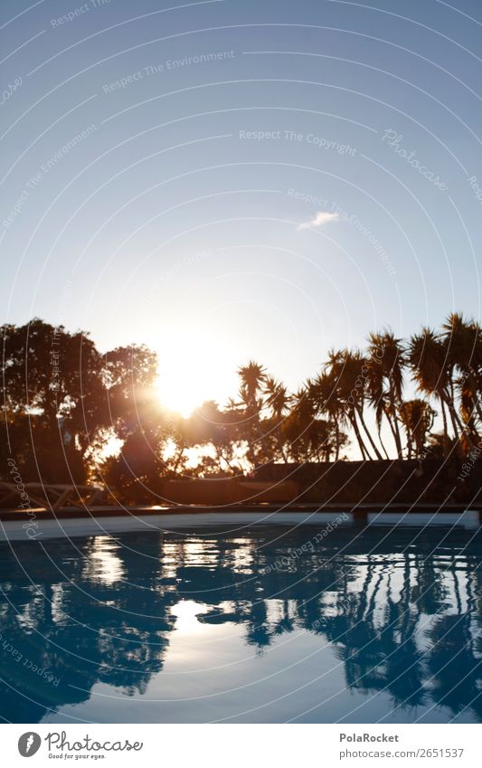 #AS# Blaue Sonne exotisch ästhetisch Schwimmbad Sommer Sommerurlaub blau Blauer Himmel Ferien & Urlaub & Reisen Urlaubsfoto Urlaubsstimmung Urlaubsort