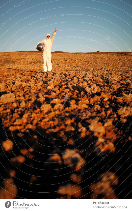 #AS# MoonMan Kunst ästhetisch Mars Marslandschaft Marsianer Mondlandschaft Kostüm Karnevalskostüm Astronaut Astronomie Raumfahrthelm karg steinig Zukunft