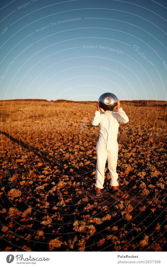 #AS# Ungetüm mit Hobbitfingern Kunst ästhetisch Astronaut Astronomie Kostüm Karnevalskostüm Helm Außerirdischer außerirdisch Mars Marslandschaft Marsianer Mond