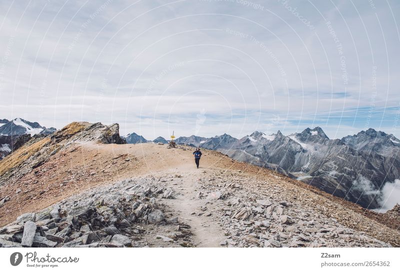 Pitztaler Jöchl | E5 Abenteuer Freiheit Berge u. Gebirge wandern Mensch Umwelt Natur Landschaft Himmel Herbst Alpen Gipfel Gletscher hoch Einsamkeit Erholung